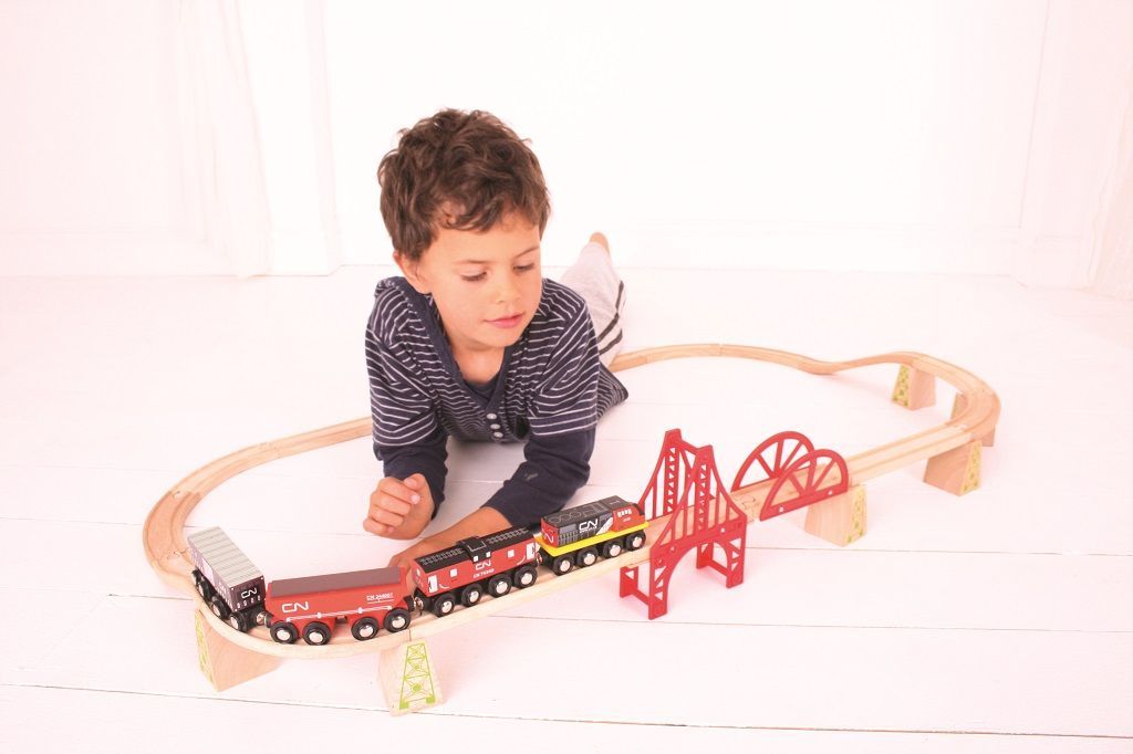 Bigjigs Rail Dřevěné koleje set most 18 dílů - obrázek 13
