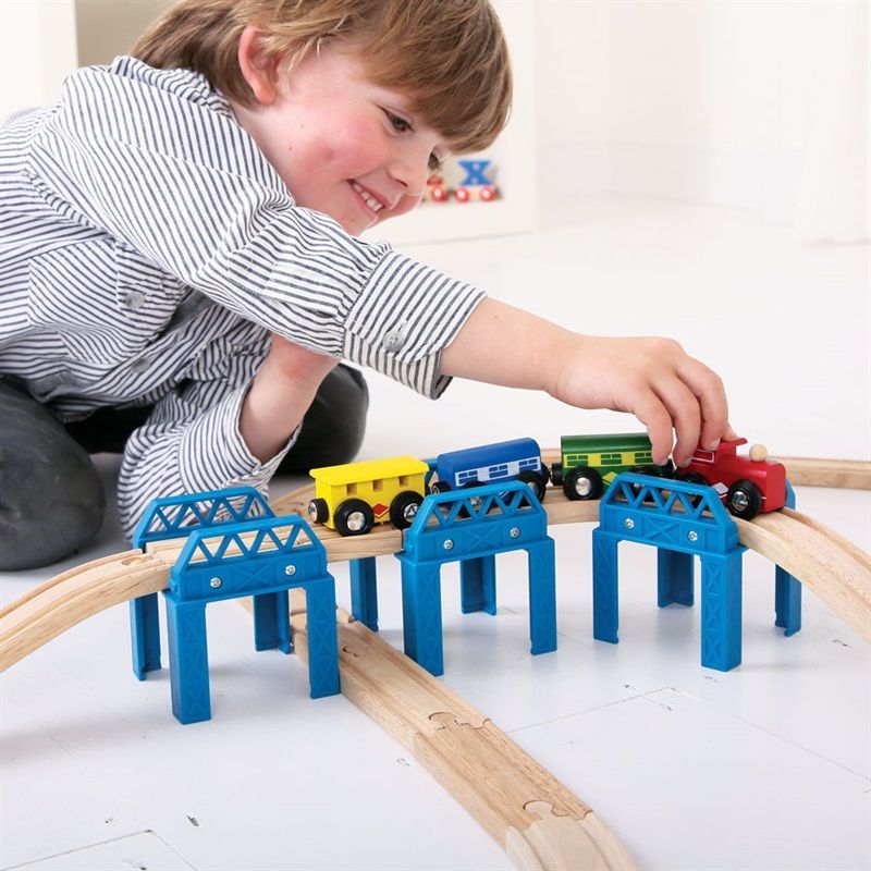 Vláčkodráha mosty - Set mostní konstrukce (Bigjigs) - obrázek 9