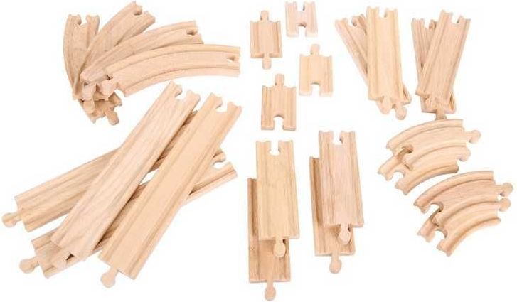 Bigjigs Rail Dřevěné koleje set 24 dílů - obrázek 1