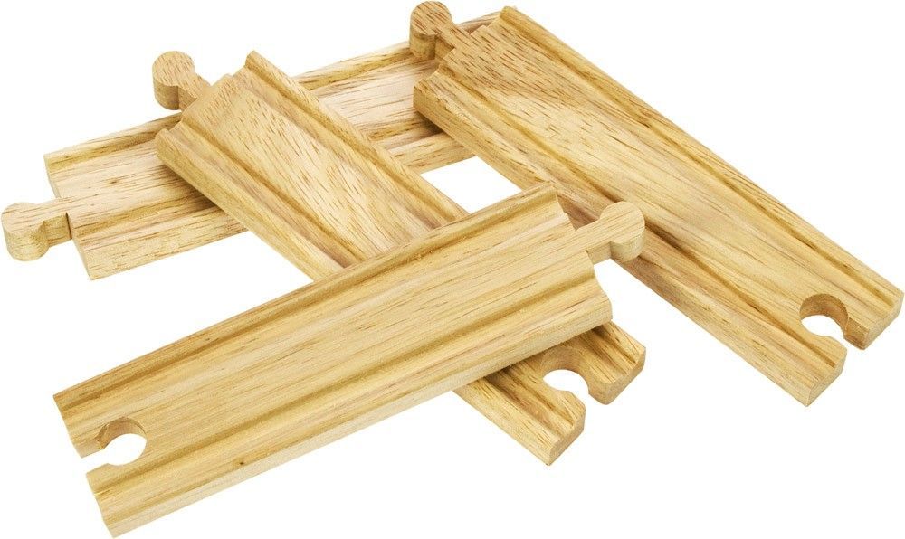 Bigjigs Rail Střední rovné koleje 16cm 4ks - obrázek 1