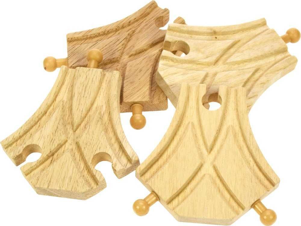 Vláčkodráha koleje - Výhybka symetrická, 4ks (Bigjigs) - obrázek 3