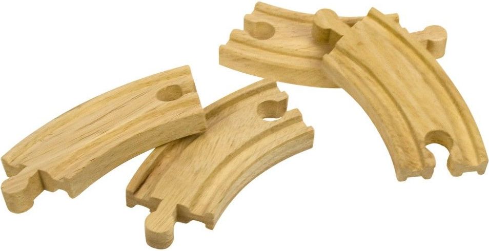 Bigjigs Rail Krátká kruhová kolej 10cm 4ks - obrázek 1