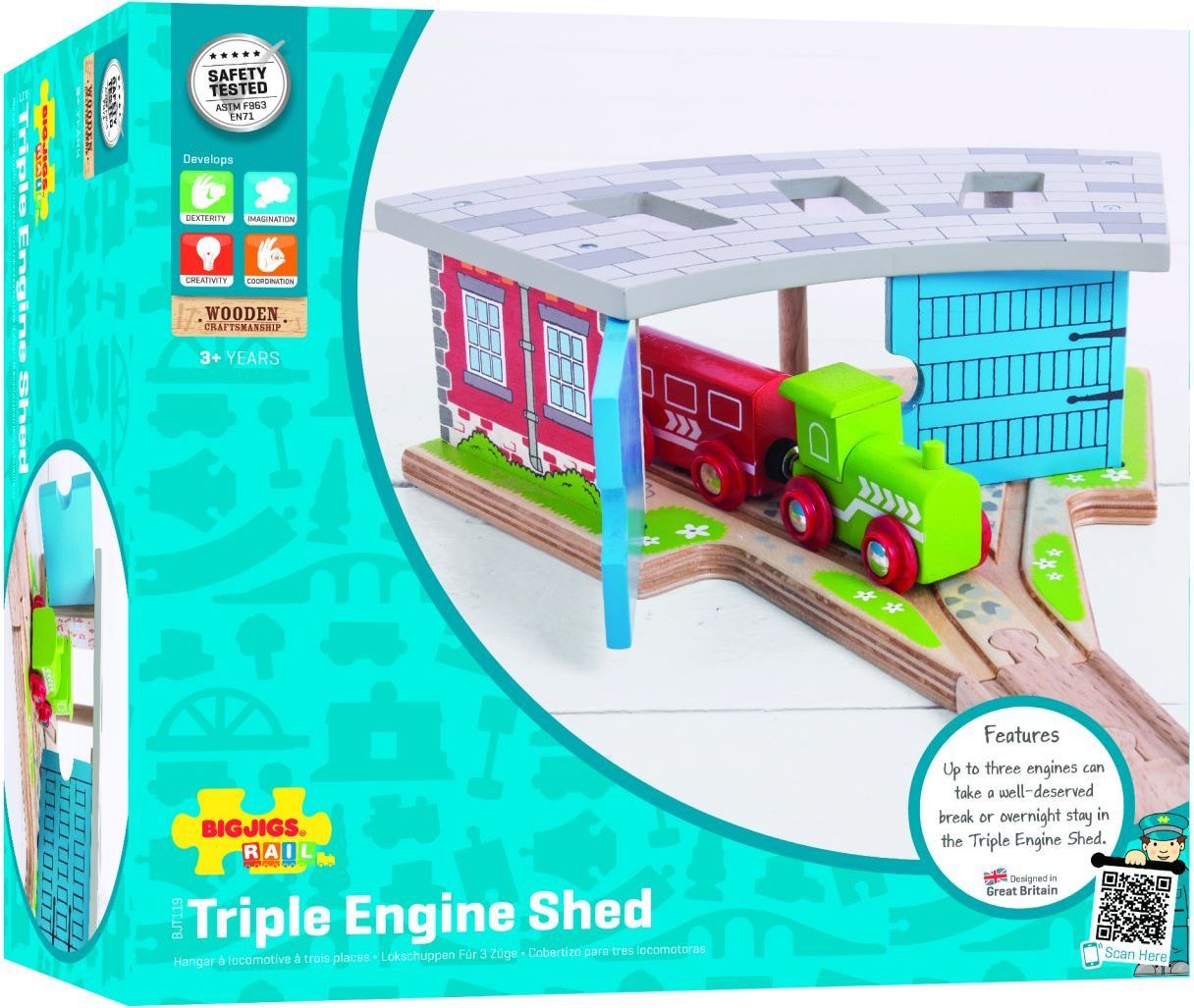 Bigjigs Rail Trojité depo s vraty - obrázek 11
