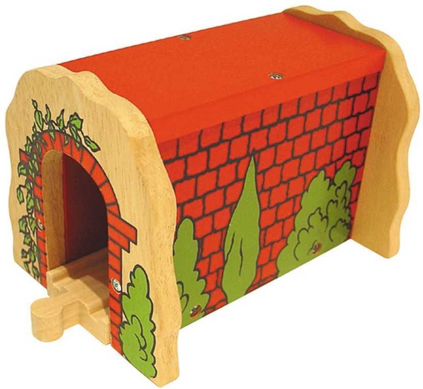 Vláčkodráha tunely - Tunel červený cihlový (Bigjigs) - obrázek 8