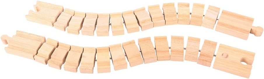 Vláčkodráha koleje - Ohebná kolej, 2ks (Bigjigs) - obrázek 8