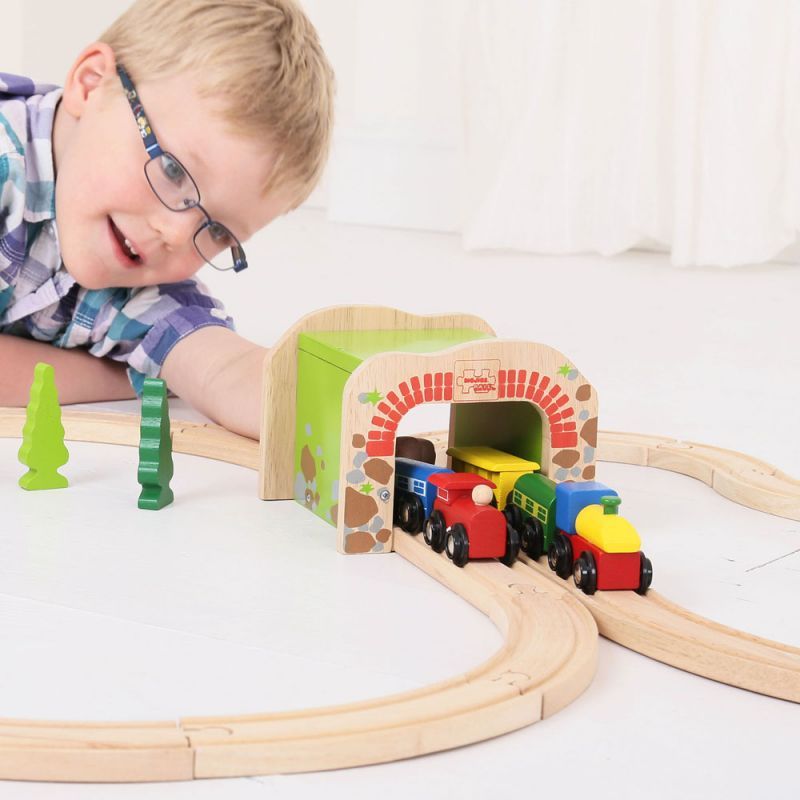 Vláčkodráha tunely - Tunel dvojitý (Bigjigs) - obrázek 3