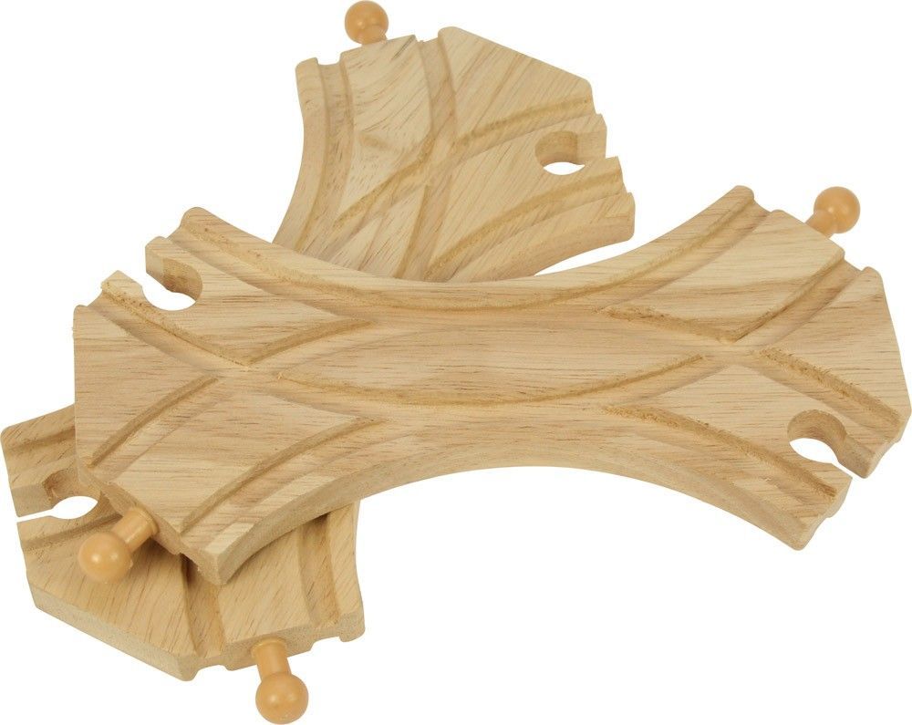 Bigjigs Rail Spojená symetrická výhybka 2ks - obrázek 1