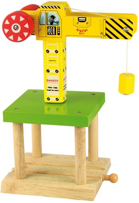 Bigjigs Rail Velký jeřáb žlutý - obrázek 1