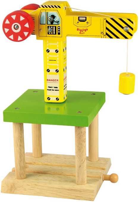 Bigjigs Rail Velký jeřáb žlutý - obrázek 7