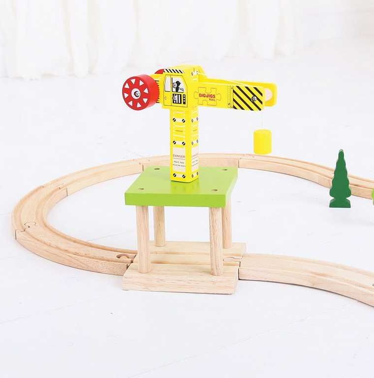 Bigjigs Rail Velký jeřáb žlutý - obrázek 14