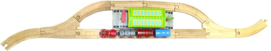 Bigjigs Rail set nádraží se 2 nástupišti a kolejemi - obrázek 3