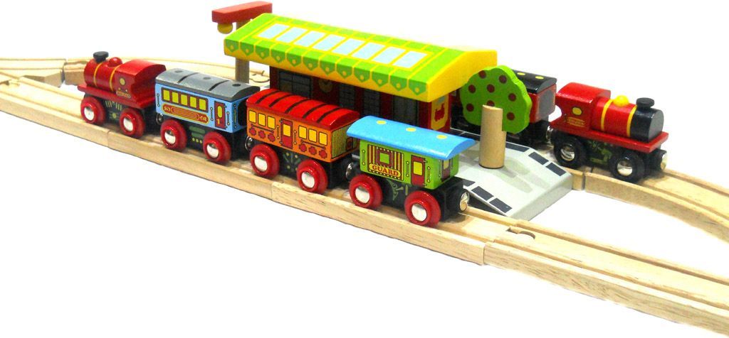 Bigjigs Rail set nádraží se 2 nástupišti a kolejemi - obrázek 4