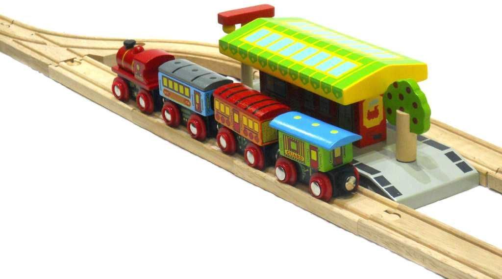 Bigjigs Rail set nádraží se 2 nástupišti a kolejemi - obrázek 7