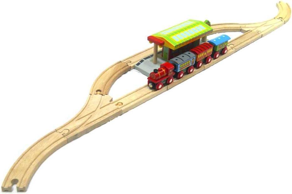 Bigjigs Rail set nádraží se 2 nástupišti a kolejemi - obrázek 8