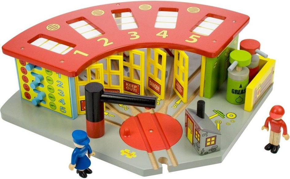 Bigjigs Rail Exkluzivní depo pro 5 vláčků - obrázek 1