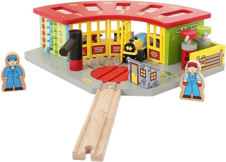 Bigjigs Rail Exkluzivní depo pro 5 vláčků - obrázek 2