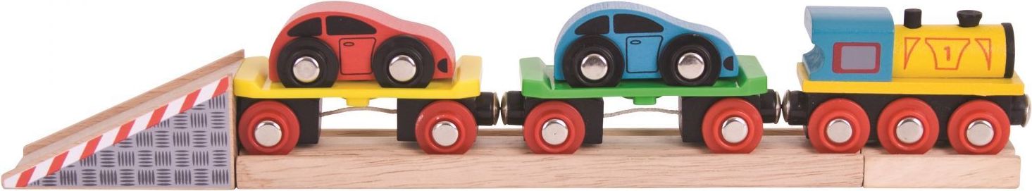 Bigjigs Rail Nákladní vlak s auty a kolejemi - obrázek 11