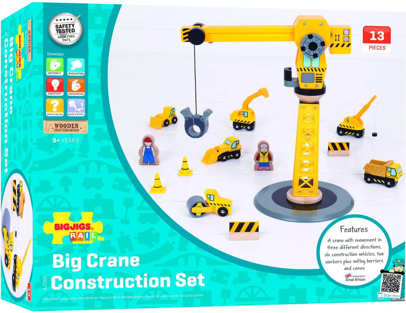 Bigjigs Rail Jeřáb a stavební stroje - obrázek 10
