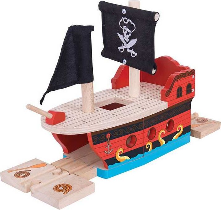 Vláčkodráha trajekt - Pirátská galéra (Bigjigs) - obrázek 5