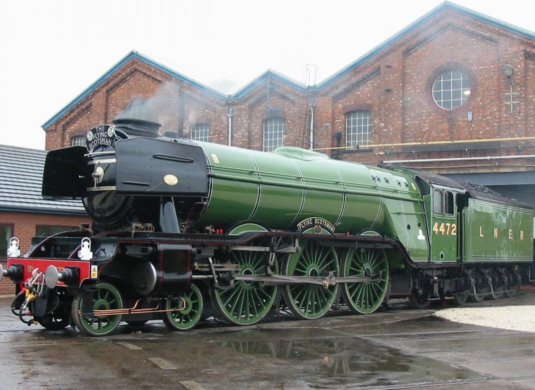 Bigjigs Rail Elektrická lokomotiva Flying Scotsman zelená - obrázek 3