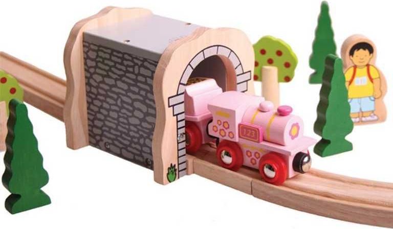Bigjigs Rail Růžová mašinka s tendrem - obrázek 7