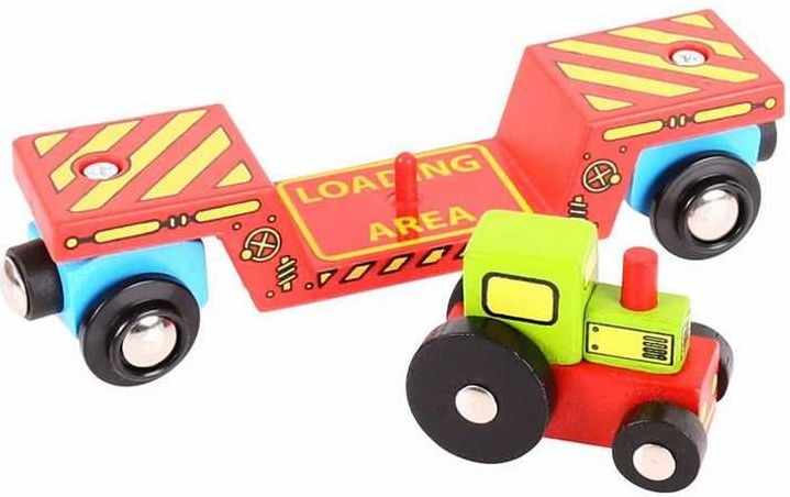 Bigjigs Rail Vagon s traktorem + 2 koleje - obrázek 10