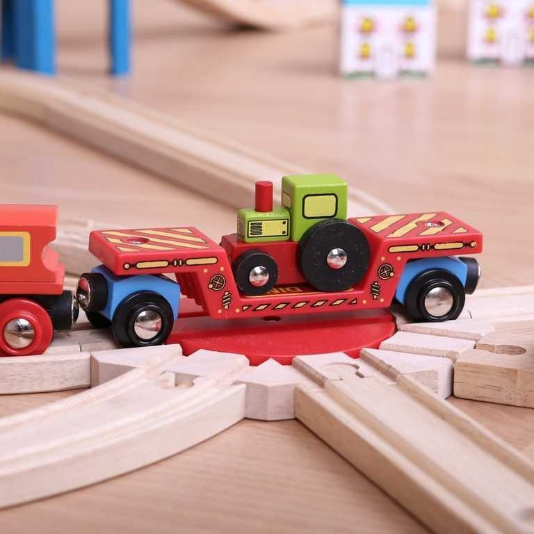 Bigjigs Rail Vagon s traktorem + 2 koleje - obrázek 11