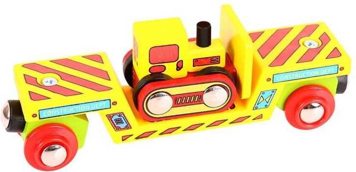 Bigjigs Rail Vagon s buldozerem + 2 koleje - obrázek 7