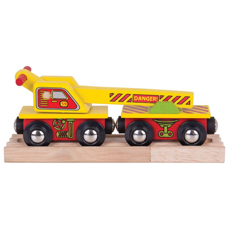 Bigjigs Rail Vagón s jeřábem - obrázek 5