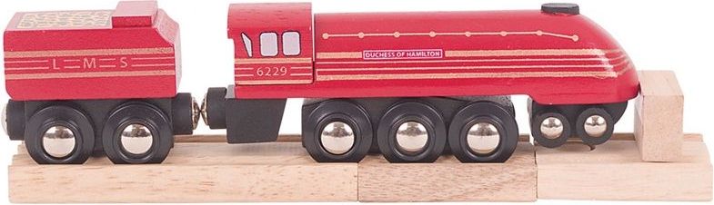 Bigjigs Rail Replika lokomotivy Duchess of Hamilton+3 koleje - obrázek 1