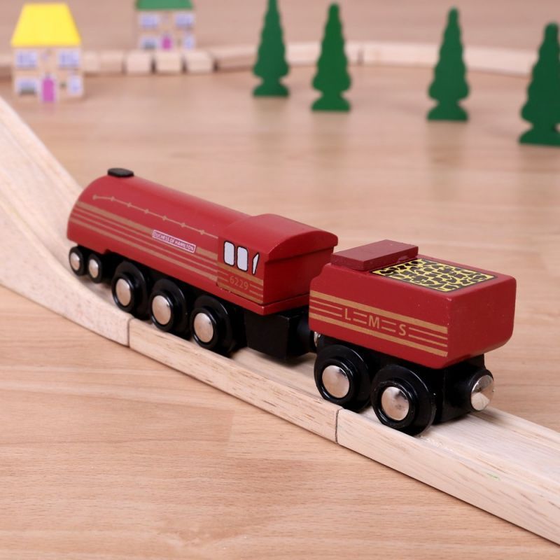 Bigjigs Rail Replika lokomotivy Duchess of Hamilton+3 koleje - obrázek 3