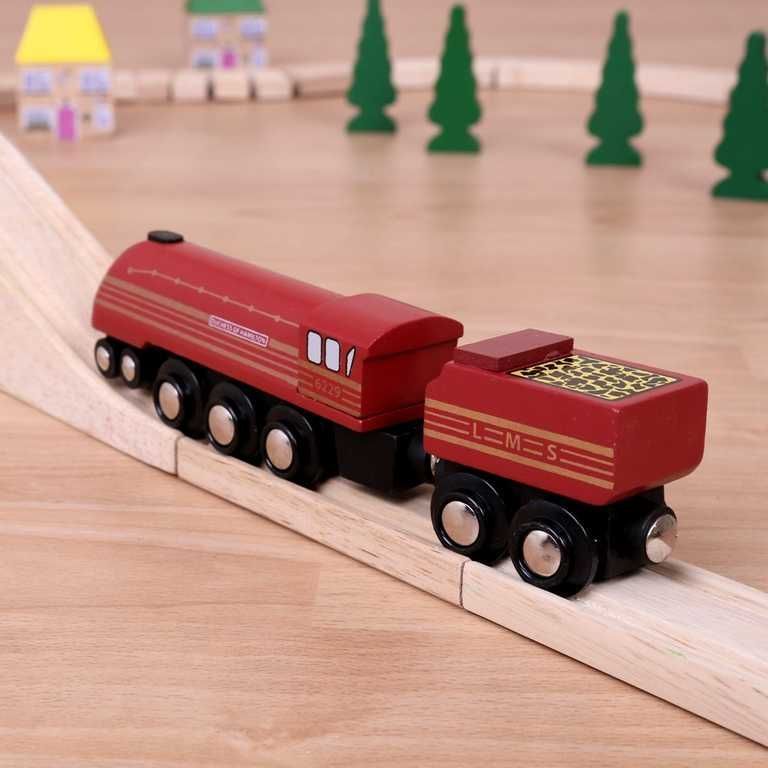 Bigjigs Rail Replika lokomotivy Duchess of Hamilton+3 koleje - obrázek 9