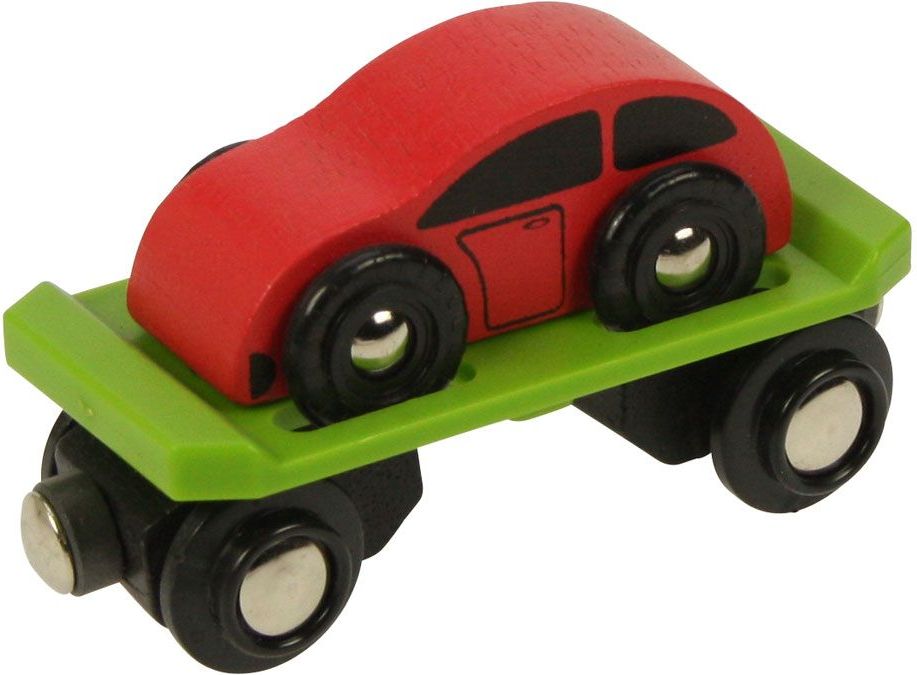Bigjigs Rail Vagon s autem + 2 koleje - obrázek 7