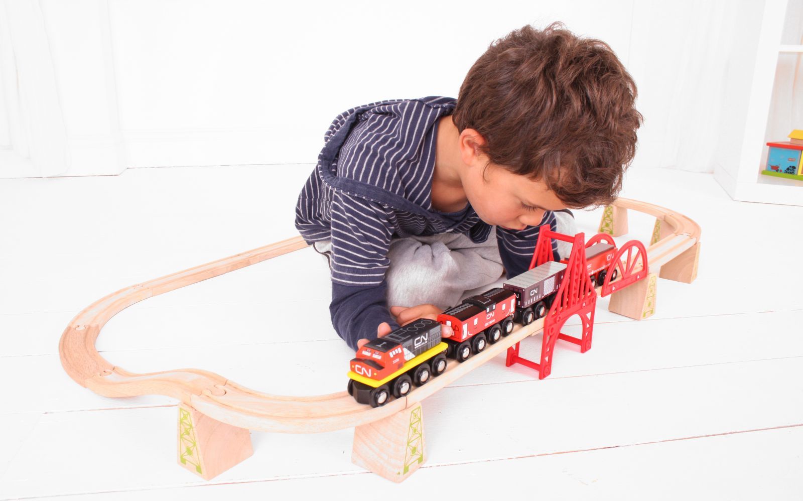 BIGJIGS RAIL Bigjigs Rall CN nákladní vlak + koleje - obrázek 7