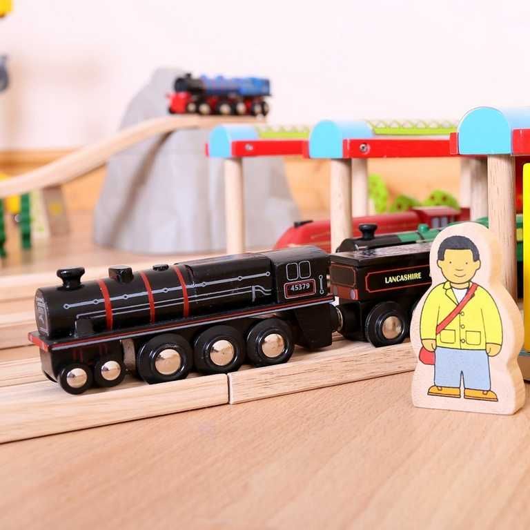 Bigjigs Rail Dřevěná replika lokomotivy Black 5 engine - obrázek 7