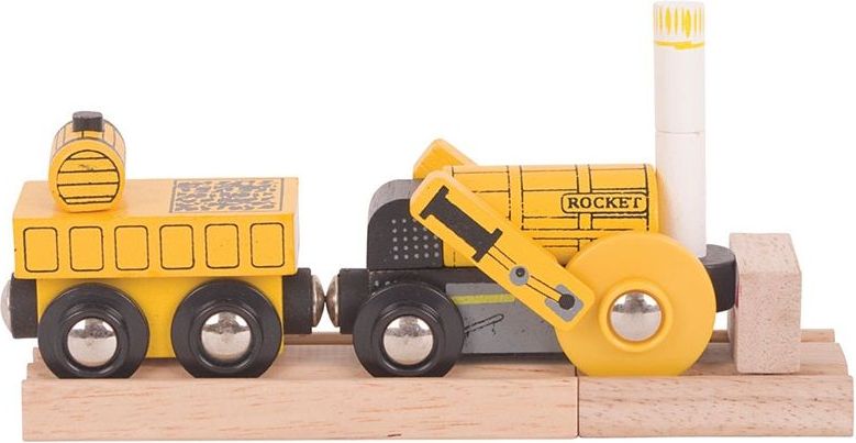 Vláčkodráha vláčky - Lokomotiva historická Rocket (Bigjigs) - obrázek 1
