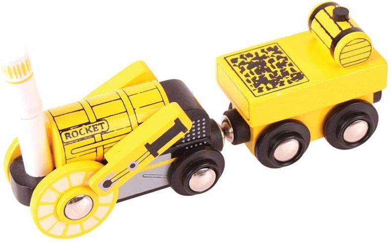 Vláčkodráha vláčky - Lokomotiva historická Rocket (Bigjigs) - obrázek 6
