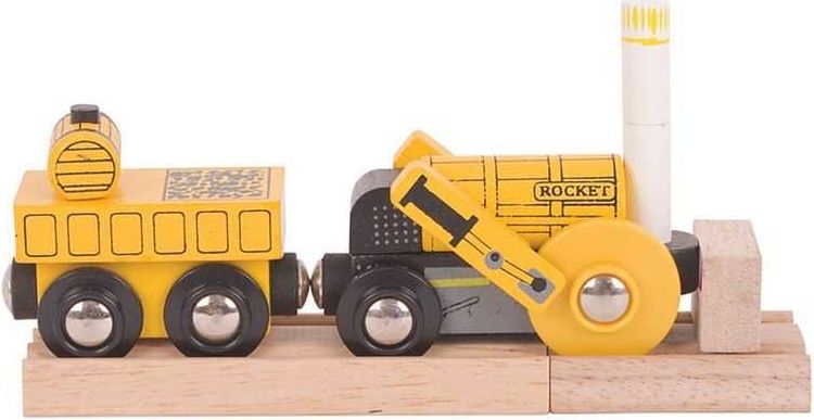 Vláčkodráha vláčky - Lokomotiva historická Rocket (Bigjigs) - obrázek 10