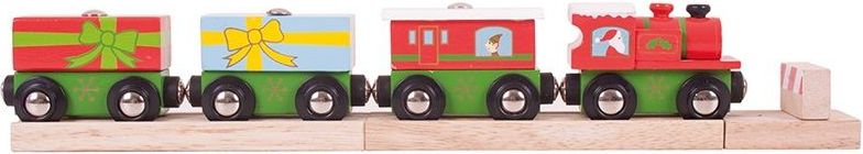 Bigjigs Rail Vánoční vláček + 3 koleje - obrázek 1