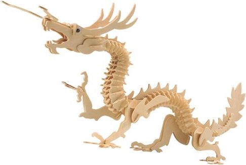 Woodcraft construction kit Woodcraft Dřevěné 3D puzzle velký drak - obrázek 1