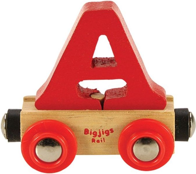 Bigjigs Rail vagónek dřevěné vláčkodráhy - Písmeno A - obrázek 1