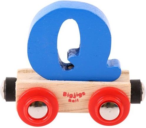 Bigjigs Rail vagónek dřevěné vláčkodráhy - Písmeno Q - obrázek 1