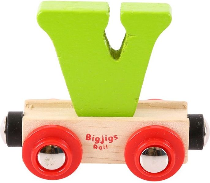 Bigjigs Rail vagónek dřevěné vláčkodráhy - Písmeno V - obrázek 1