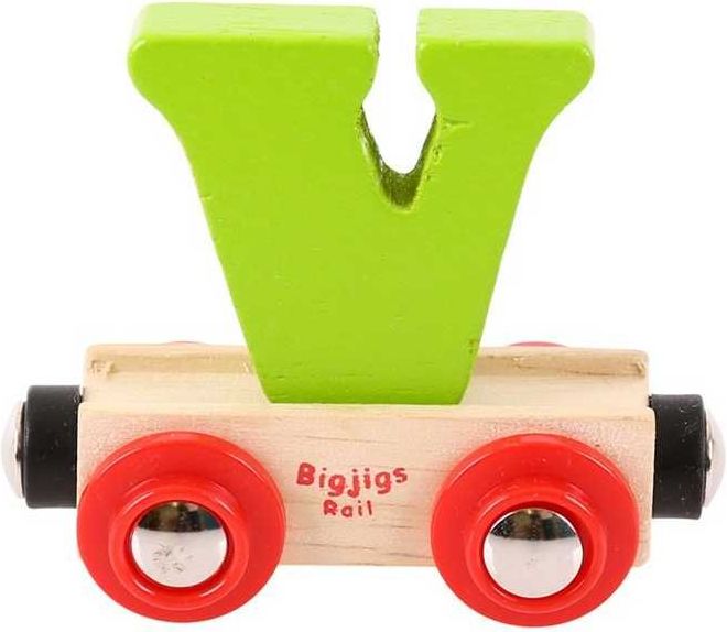 Bigjigs Rail vagónek dřevěné vláčkodráhy - Písmeno V - obrázek 5