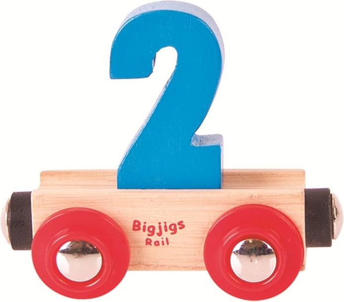Bigjigs Rail vagónek dřevěné vláčkodráhy - Číslo 2 - obrázek 1