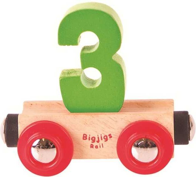 Bigjigs Rail vagónek dřevěné vláčkodráhy - Číslo 3 - obrázek 5