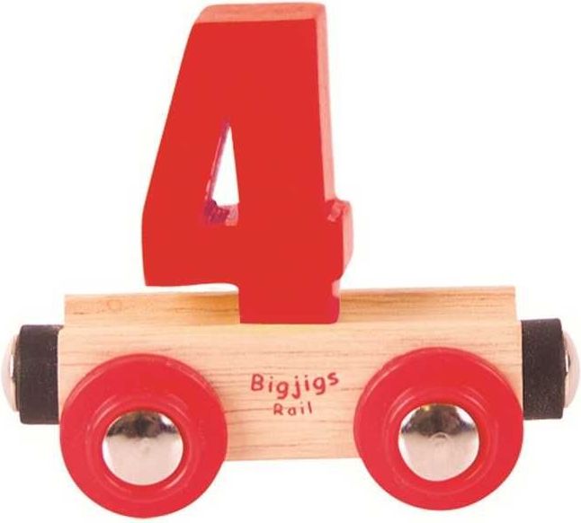 Bigjigs Rail vagónek dřevěné vláčkodráhy - Číslo 4 - obrázek 4