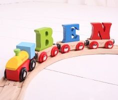 Bigjigs Rail vagónek dřevěné vláčkodráhy - Číslo 9 - obrázek 3