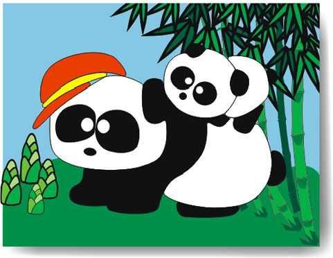 Vkládačky Dřevěné vkládací puzzle panda - obrázek 3