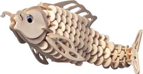 Woodcraft construction kit Woodcraft Dřevěné 3D puzzle kapr - obrázek 1
